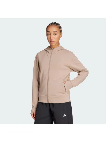 Bluza z kapturem Designed 4 Training Full-Zip brązowa