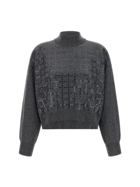 Sweter Brunello Cucinelli szary
