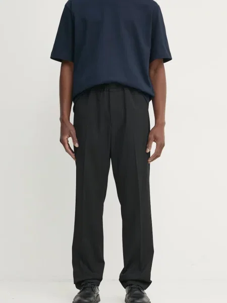 Hlače s primesjo volne Filippa K črna