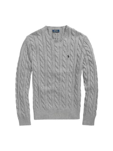 Sweter Ralph Lauren z logo szary