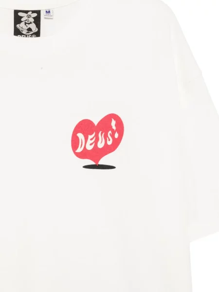 Tricou Deus Ex Machina cu imagine alb