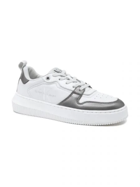 CALVIN KLEIN JEANS Bőr sneakers tornacipő CHUNKY fehér