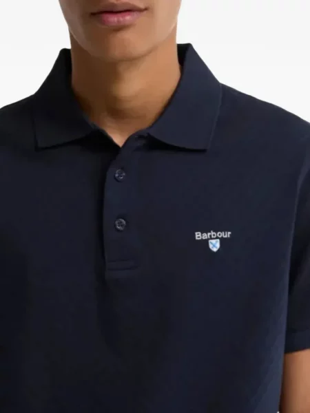 Pólóing Barbour autogrammal kék