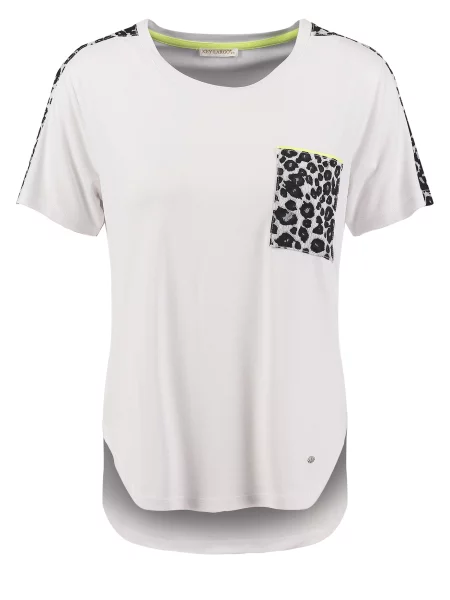 Key Largo Tricou Kitty negru / murdar alb