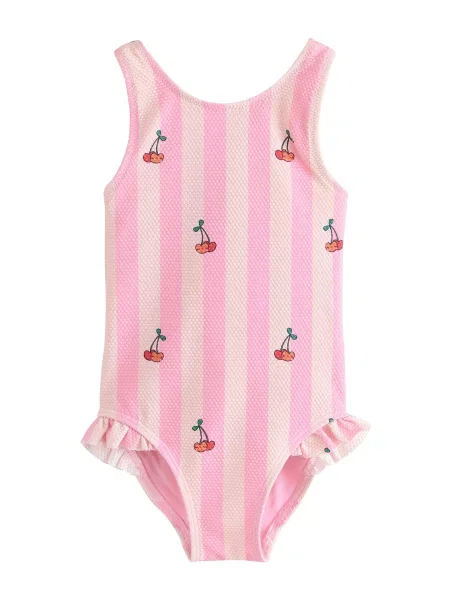 Next Costum de baie întreg / roz deschis / roșu bej