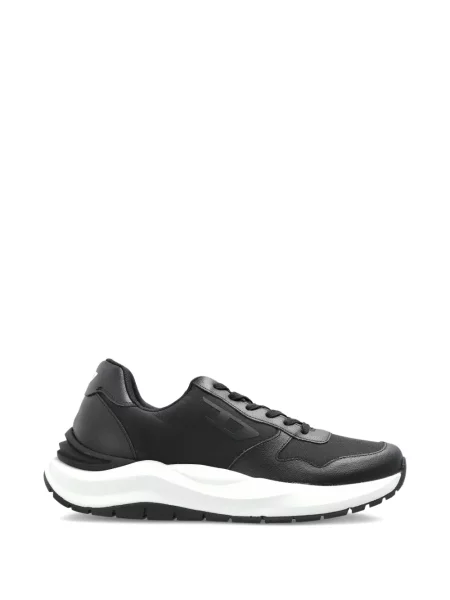 Sneakerși Diesel cu șireturi din dantelă negru
