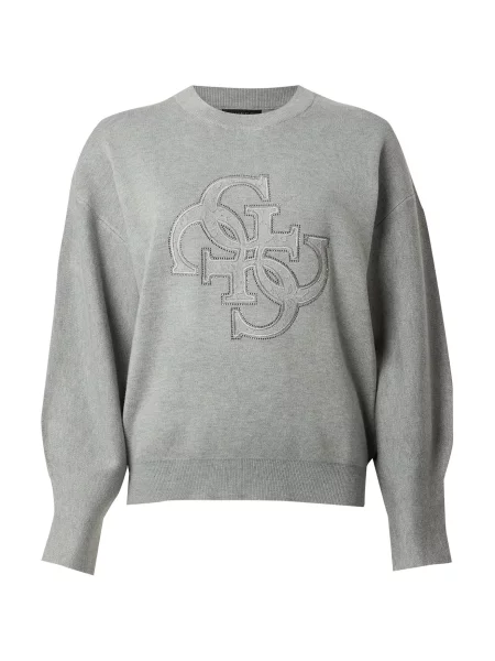 GUESS Pulover EVELYN gri argintiu negru