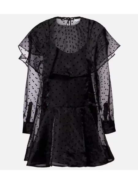 Rochie Ganni cu buline din organza negru