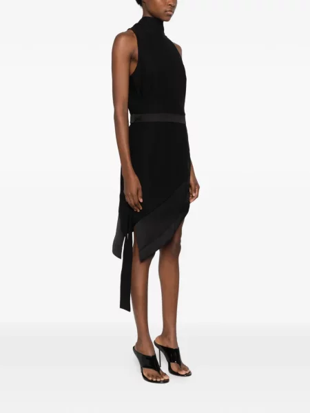 Rochie Carla G. cu funde asimetrică negru
