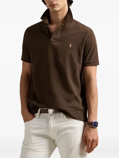 Manšestrové s límcem izolované polotričko Polo Ralph Lauren bílé