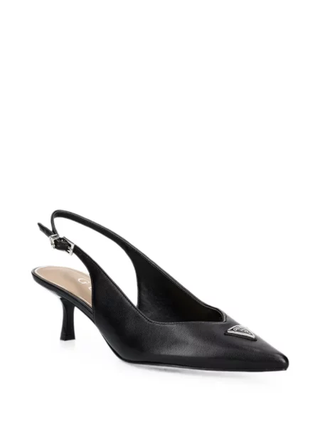 Pantofi cu toc Guess cu autograf negru
