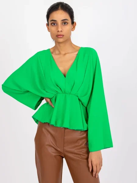 Bluză Fashionhunters verde