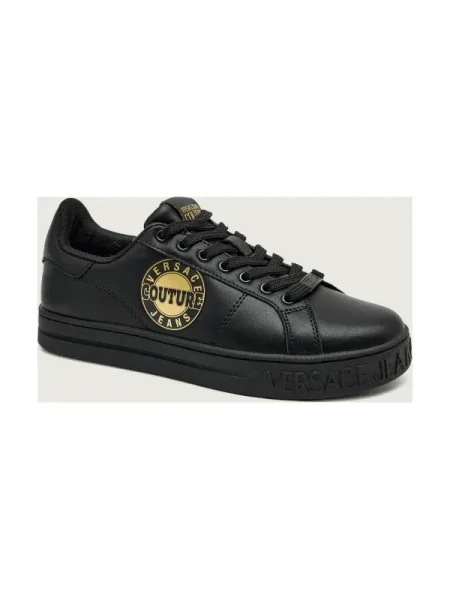 Versace Jeans Couture Sneakers FONDO COURT 88 DIS. cu adaos de piele negru