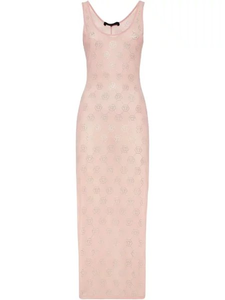 Rochie midi Philipp Plein până la genunchi de costum roz