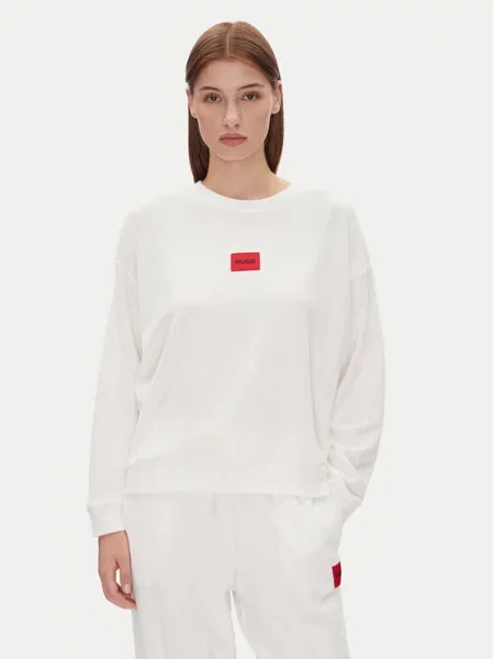 HUGO Bluză Neve_Sweatshirt Écru