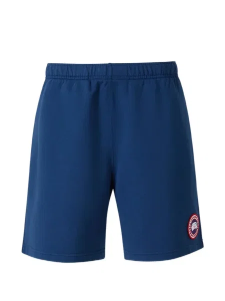 Pantaloni scurți Canada Goose cu autograf albastru