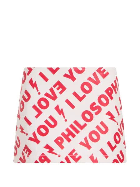 Fusta mini Philosophy Di Lorenzo Serafini cu imagine
