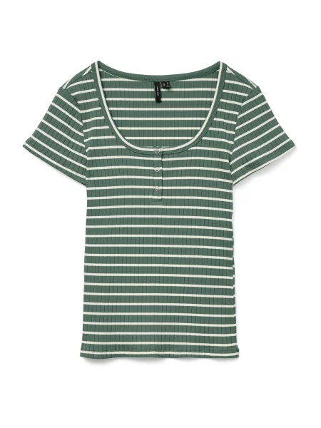 VERO MODA Tričko VMSEA rákos bílá
