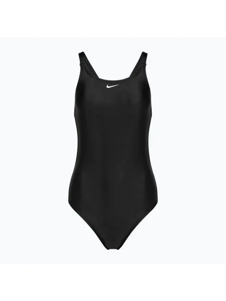 Detské jednodielne plavky Nike Logo Tape Fastback čierne