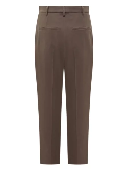 Pantaloni Brunello Cucinelli plisate maro