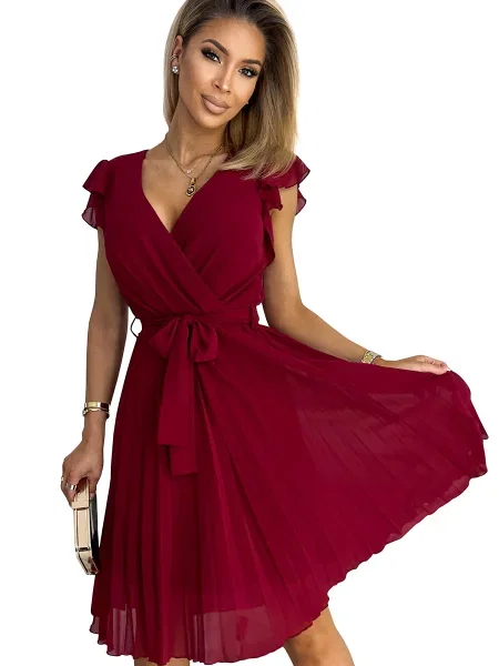 Mini obleka Numoco rdeča