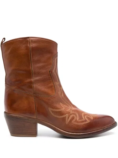 Botine Sartore din piele cowboy maro