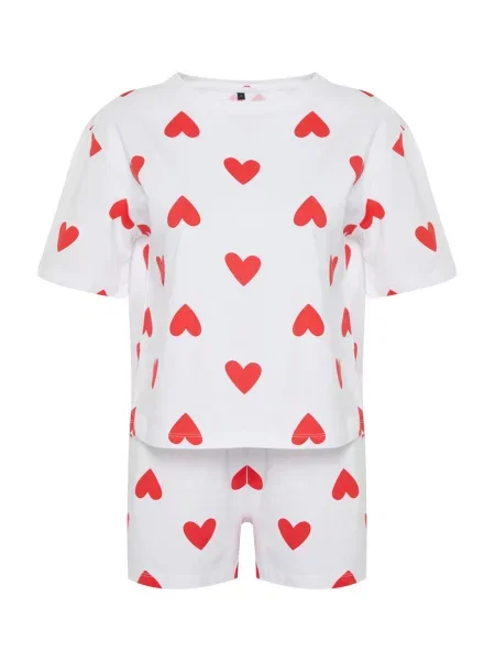 Trendyol Pantaloni scurți roșu alb