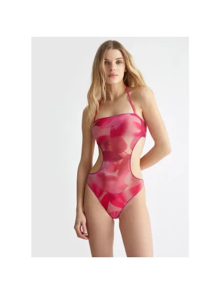 Strój kąpielowy Liu Jo z nadrukiem czerwony