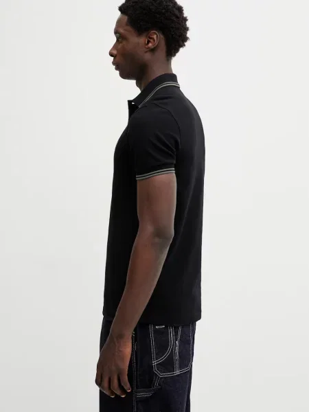 Koszulka polo Fred Perry klasyczna z paskiem czarna