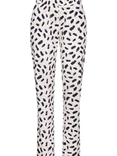 S.Oliver Pantaloni de pijama albastru marin / rosé alb