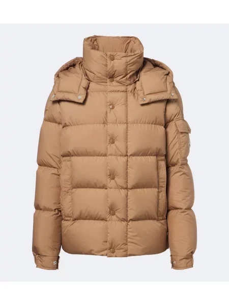 Geacă cu puf Moncler Maya cu glugă bej