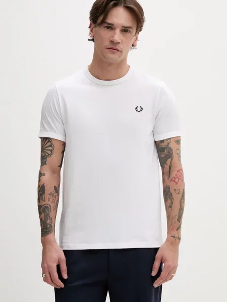 Fred Perry póló Ringer T-Shirt fehér
