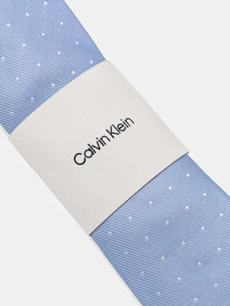 Calvin Klein nyakkendő férfi selyem hozzáadásával kék