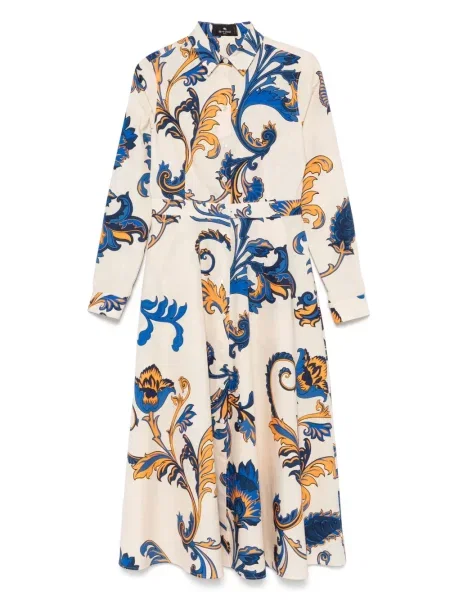Sukienka koszulowa Etro z nadrukiem z wzorem paisley garniturowa