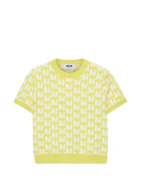 Top Msgm tricotate galben