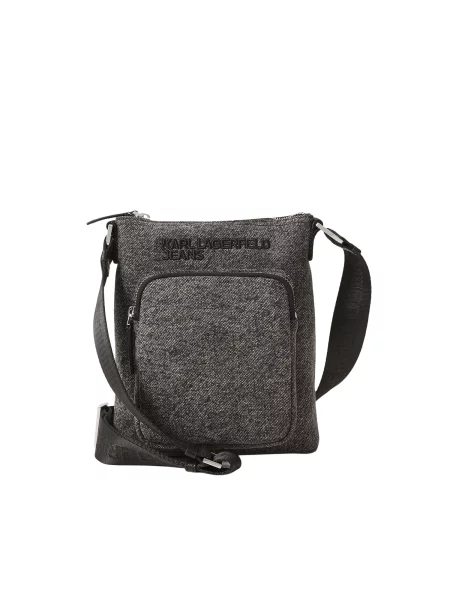KARL LAGERFELD JEANS Torba za čez ramo denim črn