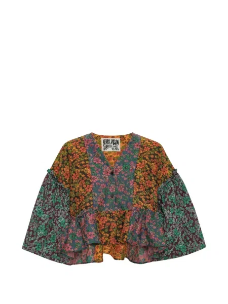 Bluză Henrik Vibskov cu model floral verde