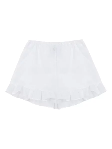 Szorty Sleeper z falbankami białe