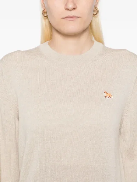 Pulover Maison Kitsune cu broderie