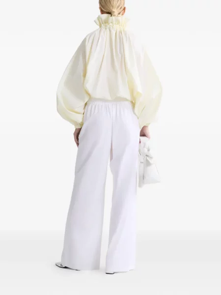 Bluzka Patou w paski z falbankami żółta