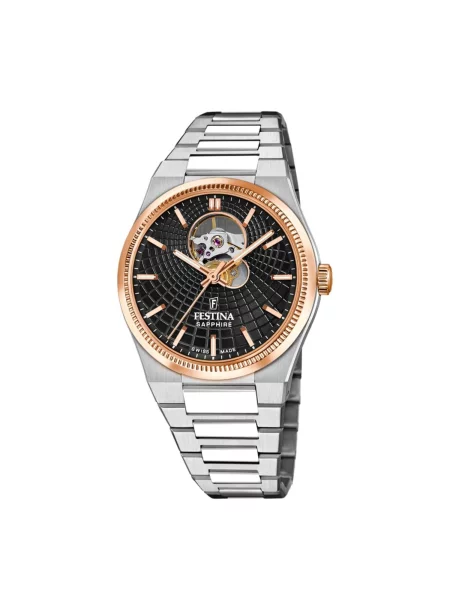 FESTINA Analogové hodinky Automatic watch Rivé Swiss Made' černá
