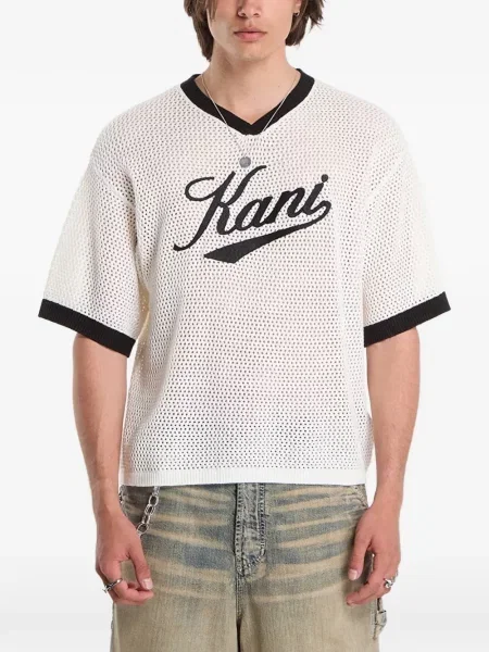 Tricou Karl Kani cu imagine plasă alb