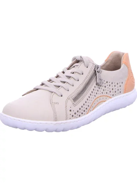 Rieker Pantofi cu șireturi crem portocaliu