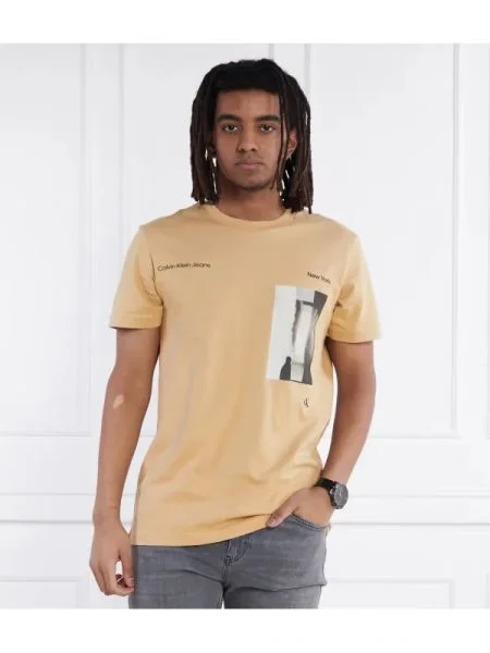 CALVIN KLEIN JEANS Tricou | Comfort fit bej