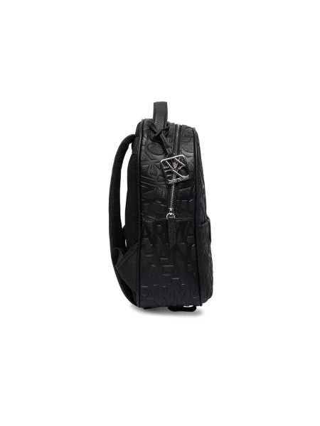 Plecak Armani Exchange skórzany czarny