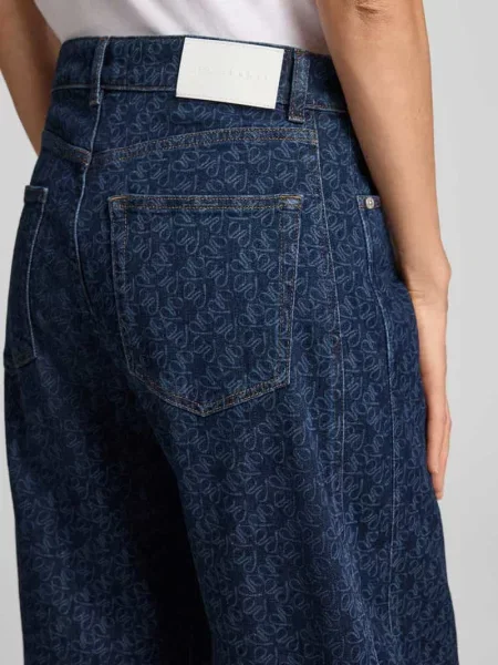 Jeansy barrel z mieszanki bawełny model Mari leap' Opus Pants granatowe