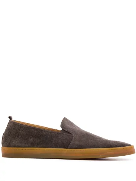 Pantofi loafer Henderson Baracco slip-on cu vârf rotund maro