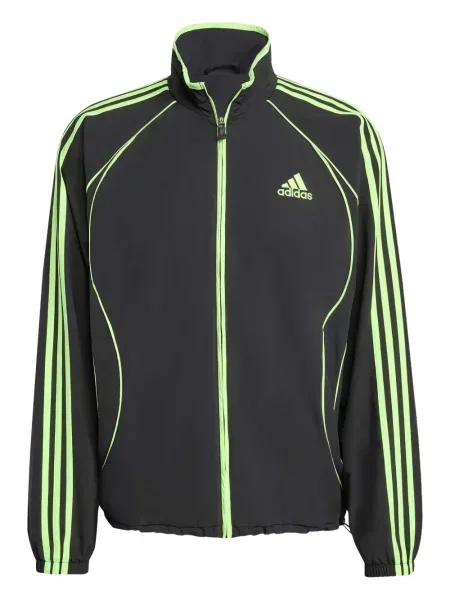 Pruhované tričko Adidas bez rukávů jersey černé