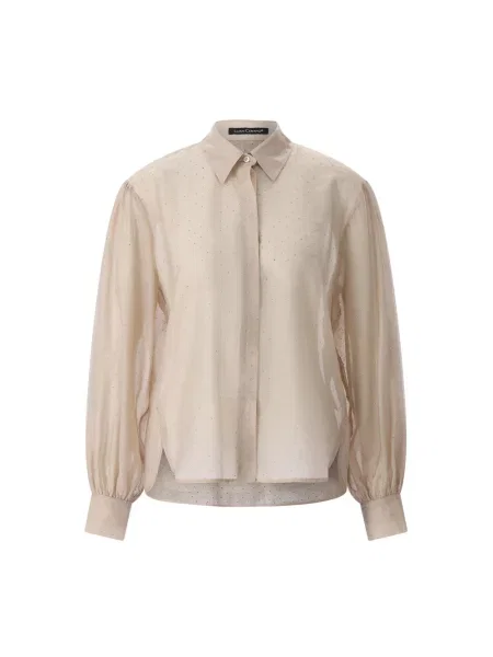 Przezroczysta koszula Luisa Cerano beżowa