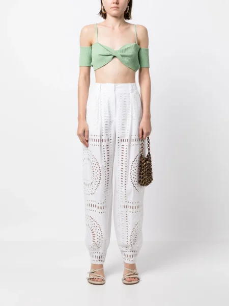 Kalhoty Alberta Ferretti bílé